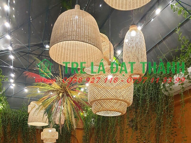 Đèn Trụ Thả Mây Tre - DMT005